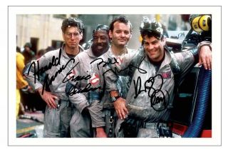 Ghostbusters Cast Multi Signed Autograph Photo Fan Gift Signature 12x8 Print