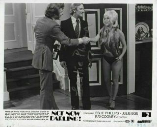 Leslie Phillips Hand Signed Not Now Darling Autographed 10 " X8 " Promo 1973 Photo