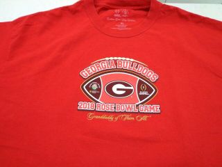 Georgia Bulldogs 2018 Rose Bowl Game Red T Shirt Size Xl Flaw