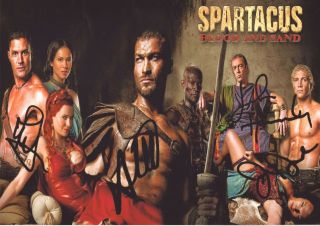 Spartacus - Blood & Sand Cast Of 4 Autograph Signed Pp Photo Poster
