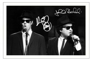 Dan Aykroyd & John Belushi Signed Autograph Photo Gift Print The Blues Brothers