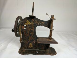 Antique Miniature Sewing Machine Muller? Germany Toy 3