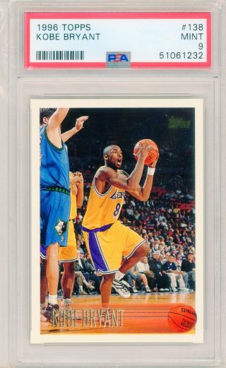1996 Topps 138 Kobe Bryant Rookie Card Psa 9