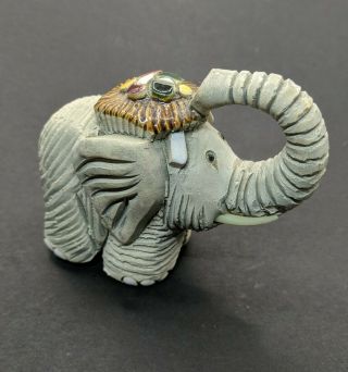 Artesania Rinconada Elephant Handcrafted Figurine Uruguay Retired Signed