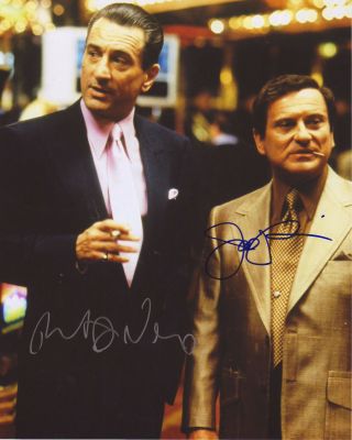 Casino Cast Robert De Niro & Joe Pesci Autograph Signed Pp Photo Poster