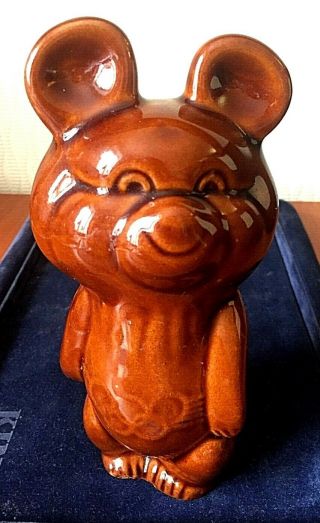 Moscow 1980 Xxii Olympic Games Misha Bear Mascot Porcelain Figure