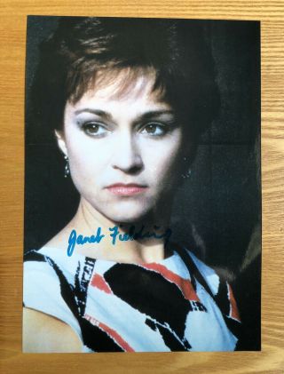 Janet Fielding Hand Signed 15x21cm Approx’ Photo Tegan Jovanka Doctor Who