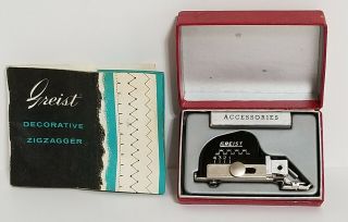 Vintage Greist Decorative Zigzagger Box Inatructions Accessories