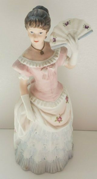 Homco Porcelain Victorian Lady Figurine 