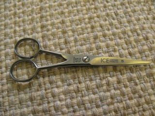 Vintage F.  W.  Engels Scissors Ice Tempered Stainless 5 " With Case W.  Germany