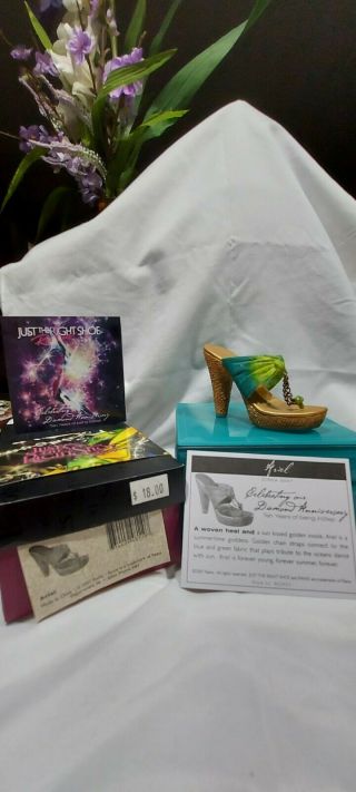 Just The Right Shoe " Ariel " 2007.  By Raine.  Orig.  Box And Paperwork.