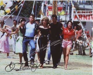Grease - John Travolta & Olivia Newton John Autograph Signed Pp Photo Poster