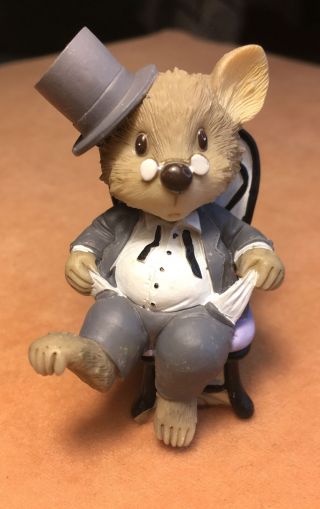 Rare Vtg 1998 Roman Inc Wedding Poor Mouse Resin Figurine Father Of The Bride
