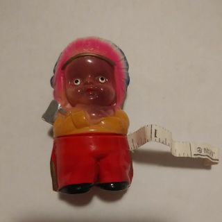 Adorable Rare Vintage Plastic Indian Sewing Measuring Tape