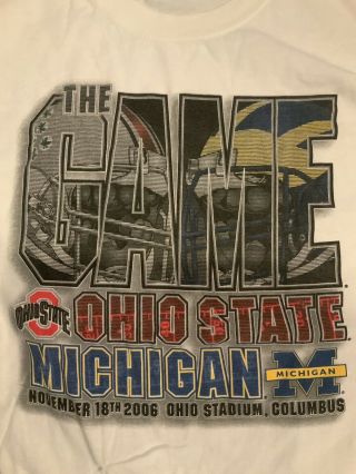 Ohio State Vs Michigan The Game 2006 Long Sleeve White Shirt Men Xxl Rare