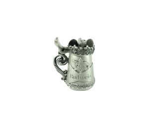 Vtg 1981 Pewter Budweiser King Of Beers Stein Thimble By Nicholas Gish