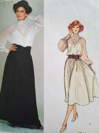 Vintage Vogue American Designer Pattern 1314 Bill Blass Evening Dress