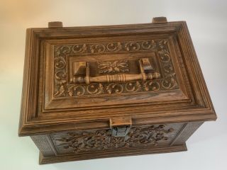 Vintage Lerner Wood Treasure Chest Plastic Sewing Box Craft Storage Tray 2