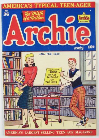 Archie Golden Age Comic Book 36 1949