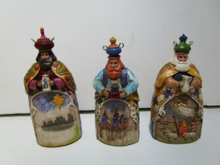 Jim Shore Carved Nativity Ornaments The Three Wisemen Shape