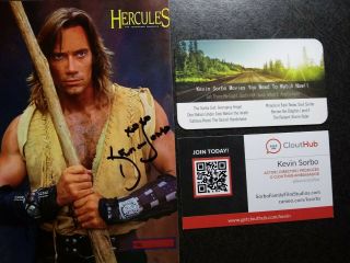 Kevin Sorbo Hand Signed Autograph 4x6 Photo,  2 Business Cards - Hercules