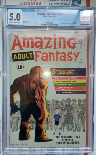 Adult Fantasy 7 Cgc 5.  0 (marvel,  1961)
