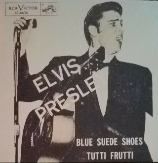 Elvis Presley Blue Suede Shoes/tutti Fruitti 45 Rpm Bootleg Picture Sleeve Only