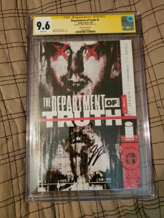 The Department Of Truth 1 Secret Variant Cover Signed By James Tynion Cgc 9.  6
