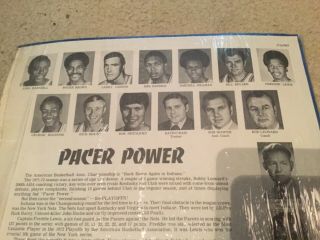 Indiana Pacers 1971 - 72 ABA Champions Pacer Power Record LP Narrated Jerry Baker 3