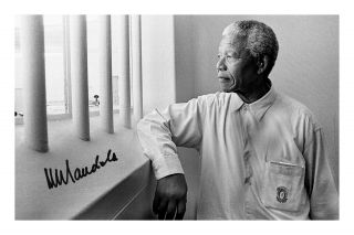 Nelson Mandela Signed Photo Print Autograph South African President Africa