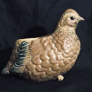 Vintage Bobwhite Quail Ceramic Bird Planter￼ Figurine - Napcoware Japan