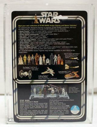 Vintage Star Wars 12 Back - C Princess Leia Organa AFA 75 EX,  /NM (C75 B75 F75) NR 4