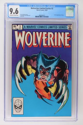 Wolverine Limited Series 2 - Marvel 1982 Cgc 9.  6 1st Full Appearance Of Yukio.