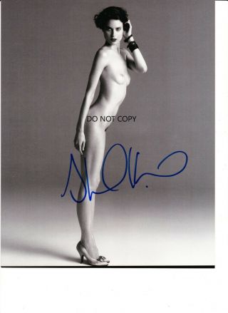 Shalom Harlow " Supermodel " Nude,  8x10 Autograph Photo