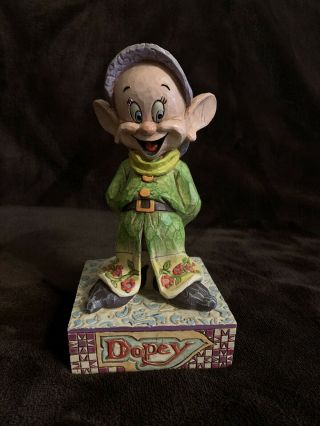 Jim Shore Disney Traditions Dopey " Simply Adorable " Snow White Figurine