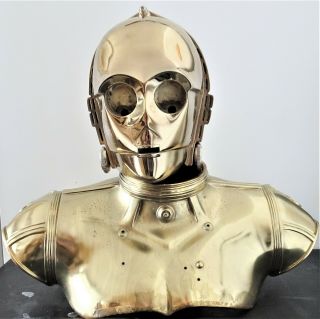 Star Wars Sideshow C - 3po Life - Size Bust Statue Figure Robot Droid Defected