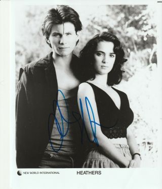 A Young Christian Slater Signed ``heathers`` 8x10 Pic