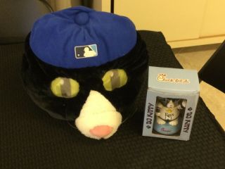 Tampa Bay Rays Dj Kitty Mascot Hat Mask & Solar Powered Kitty Wave Nib Giveaways