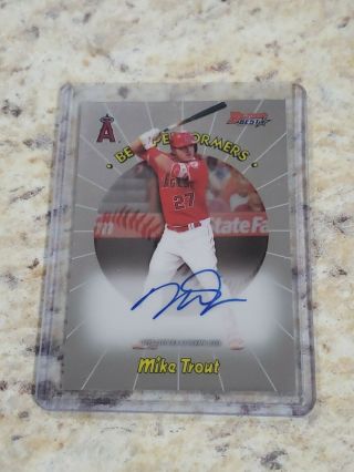 2018 Bowman Best Mike Trout Auto Best Performers 26/30 Ssp Rare