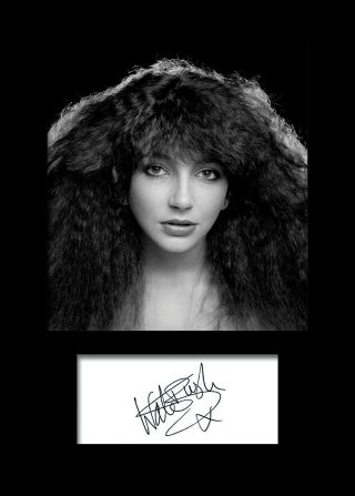 Kate Bush 2 Signed A5 Mounted Photo Print (reprint) - Delivery