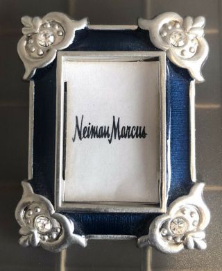 Jay Strongwater For Neiman Marcus Bluemini Picture Frame - Pin - Brooch Vintage
