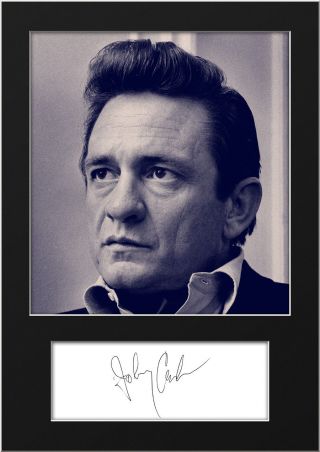 Johnny Cash 3 A5 Signed Mounted Photo Print - Delivery