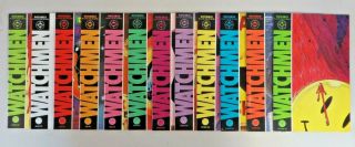 Watchmen 1 - 12 (1986) Fn Complete Series Alan Moore Dave Gibbons Dc Comics