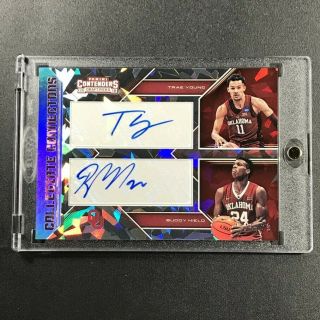 Trae Young 2018 Panini Contenders Draft Cracked Ice Dual Auto Rookie Rc 