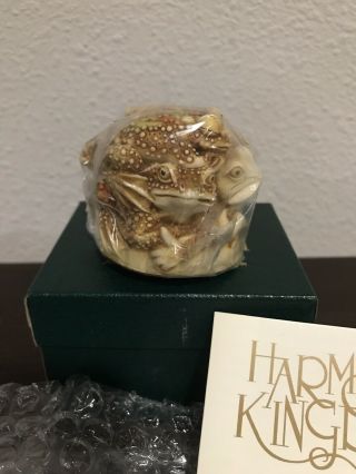 Harmony Kingdom Puddle Huddle Frog Trinket Box 1995 W/box Ends Aug 9
