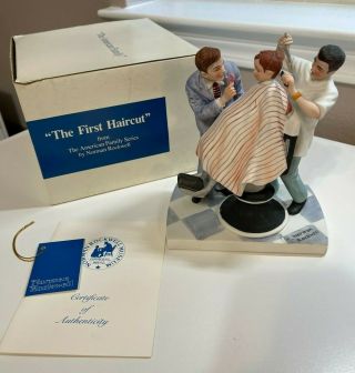 Norman Rockwell The American Family Figurine The First Haircut