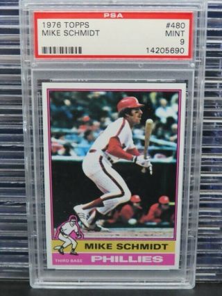 1976 Topps Mike Schmidt Base 480 Psa 9 Phillies T447