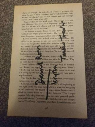 Signed David Ross Red Dwarf Book Page Charity Talkie Toaster Kryten