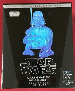Star Wars Gentle Giant Darth Vader Holographic Mini Bust Disney Pg Exclusive