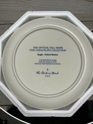 Danbury Official Tall Ships “Eagle - United States” 8” China Plate N105 3
